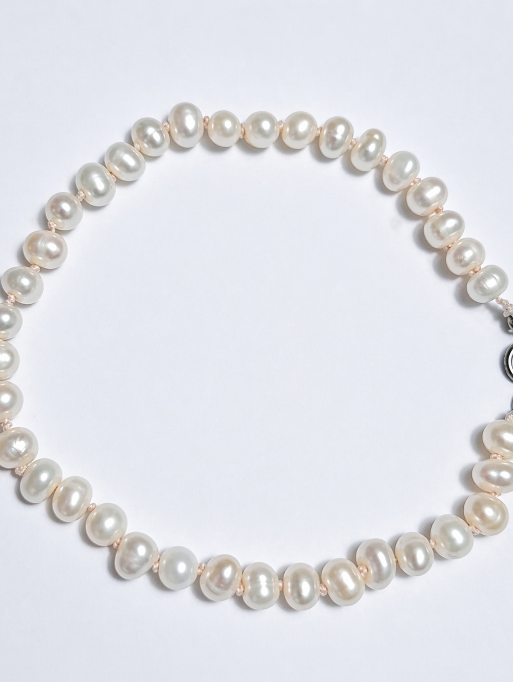Elegant Fresh Water Pearl Bracelet With Sterling Silver Clasp